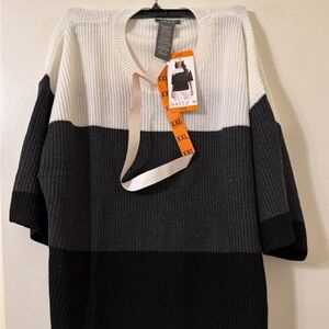 Women’s Black and White Sweater